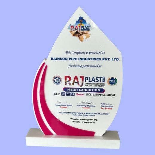 Rainson Pipe Industries Pvt. Ltd. Awards in Raj Plast 2023