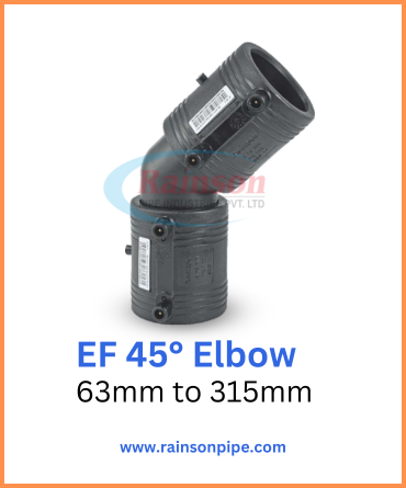 High-quality electrofusion elbow from size 63mm to 315mm for HDPE Pipe