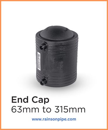 Leak-free electrofusion cap from sizes 63mm to 315mm for industrial piping systems