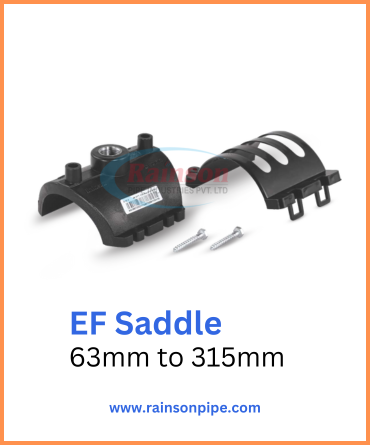 High-quality electrofusion saddle from sizes 63mm to 315mm for plumbing systems